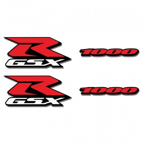 Decal Sticker GSXR 1000 Fairing Decal Compatible with Suzuki GSXR 1000 2000-2004 K1 K3 Motorcycle GSX-R Stickers Decals/Suzuki GSXR Vinyl Decal 7.9"x3.54"/ 1000 Decal 5.9"x0.74" (Black&Red)【Brand: GSXR】【UPC: 748691706183】